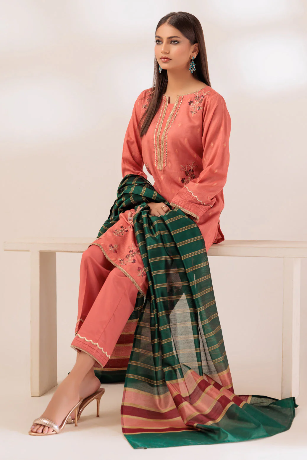 PEACH-JACQUARD-3 PIECE (PWS5233P17) - Image 3