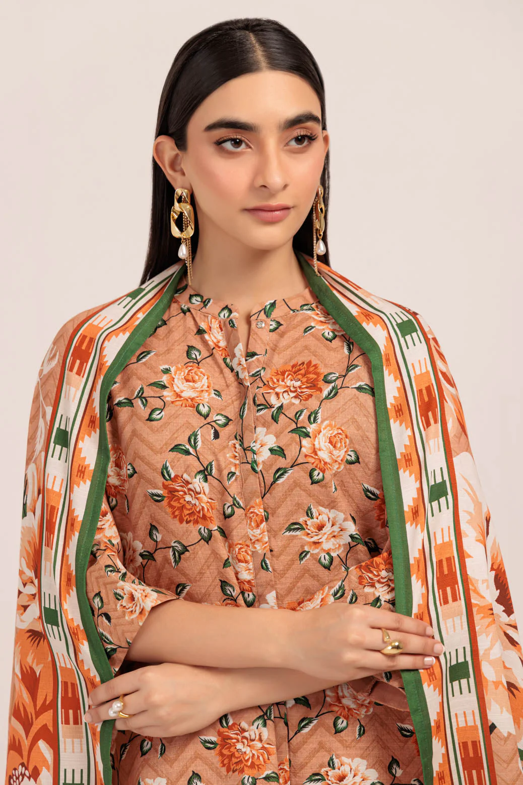 PEACH-KHADDAR-3 PIECE (WS7243P22) - Image 4