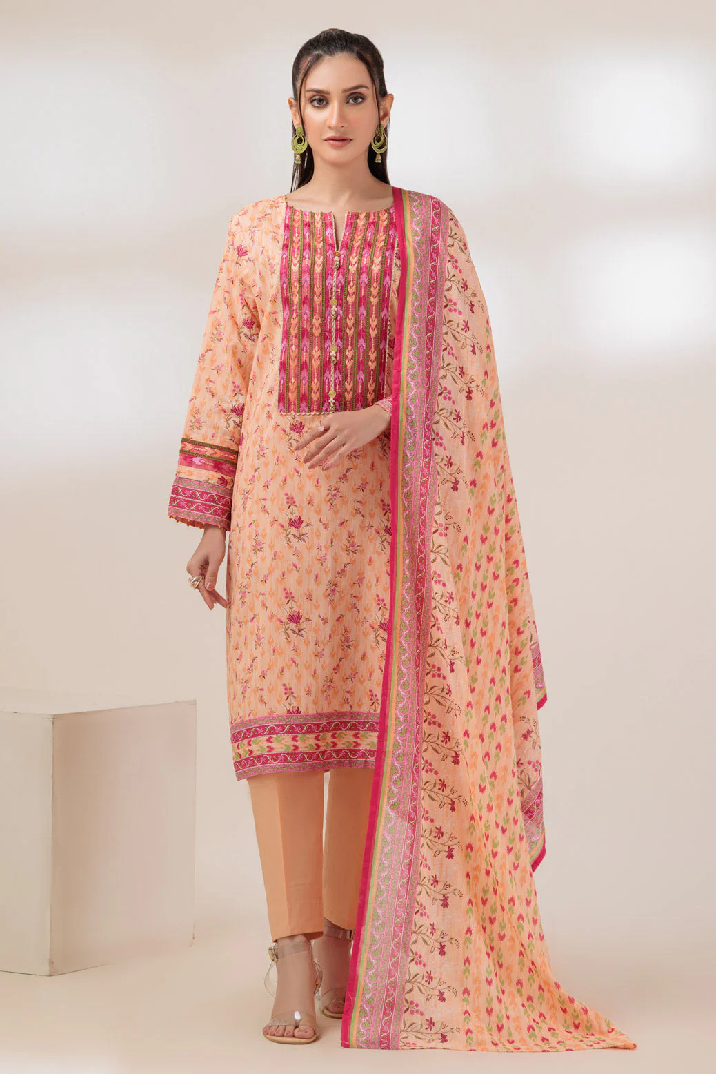 PEACH-LAWN-2 PIECE (SAS232P44) - Image 2