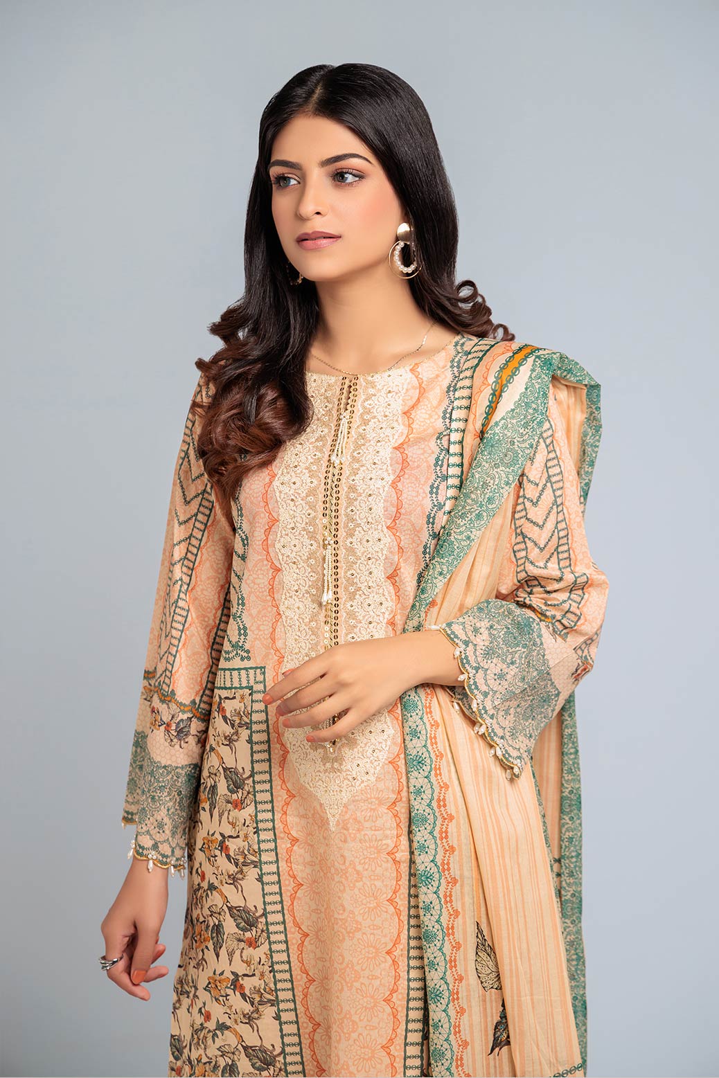PEACH-LAWN-3 PIECE (SSS233P98) - Image 4