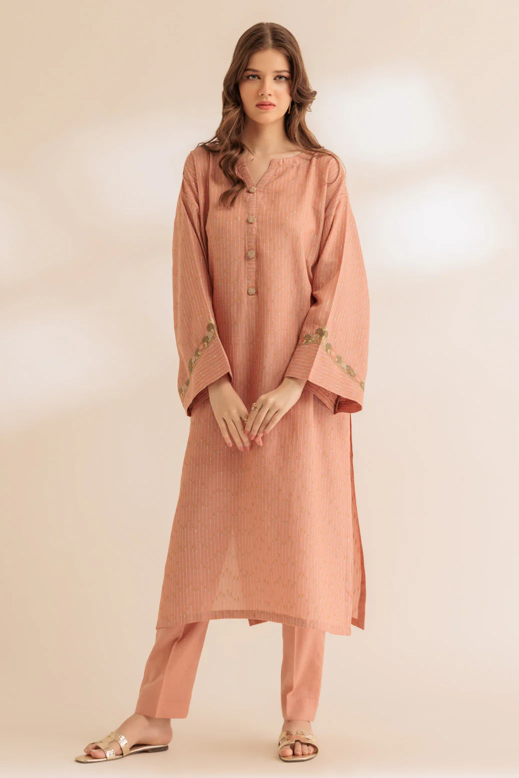 PEACH-YARN DYED-2 PIECE (SS6242P07) - Image 2