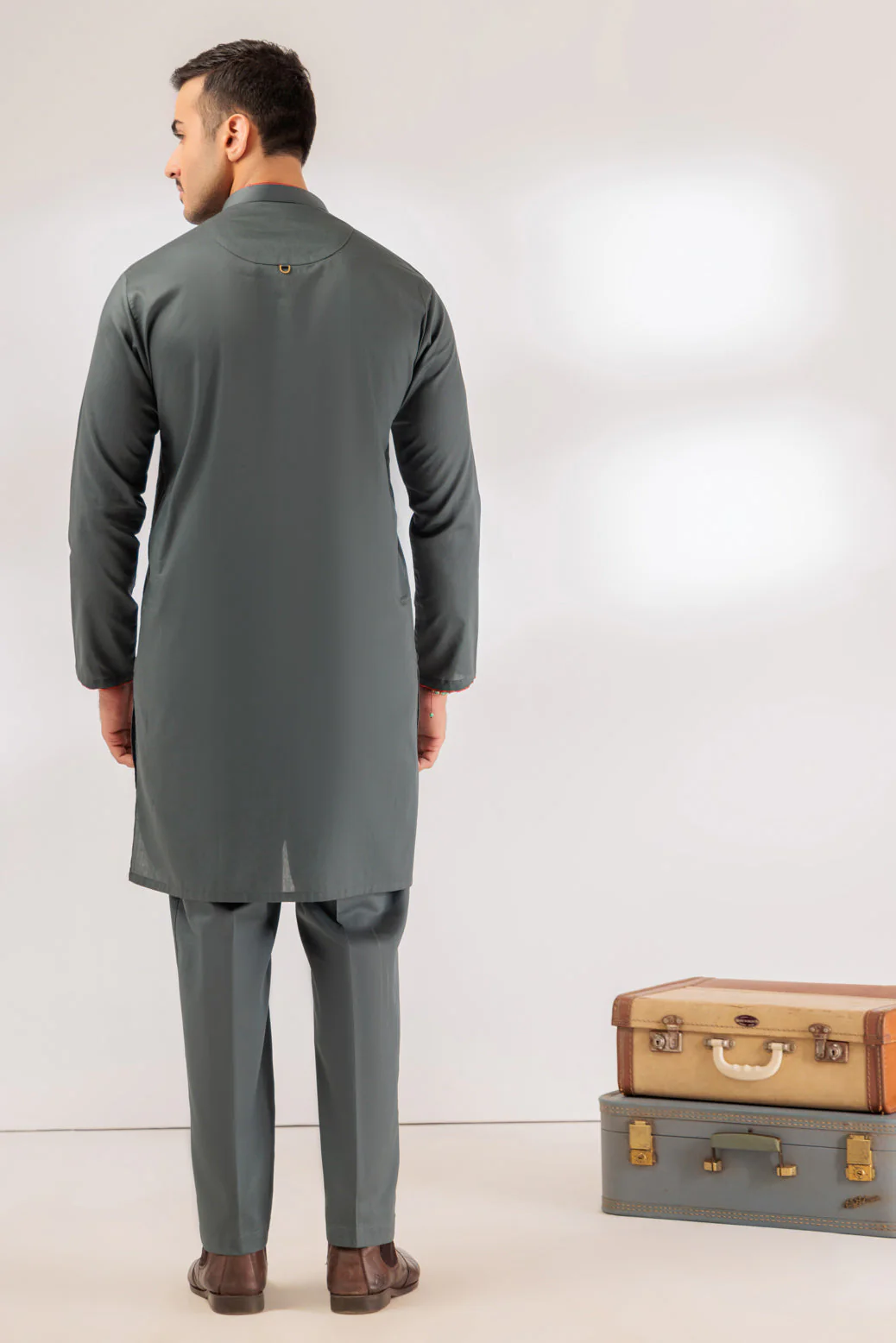 PEACOCK-BLENDED-KURTA TROUSER - (KSR24-025) - Image 4