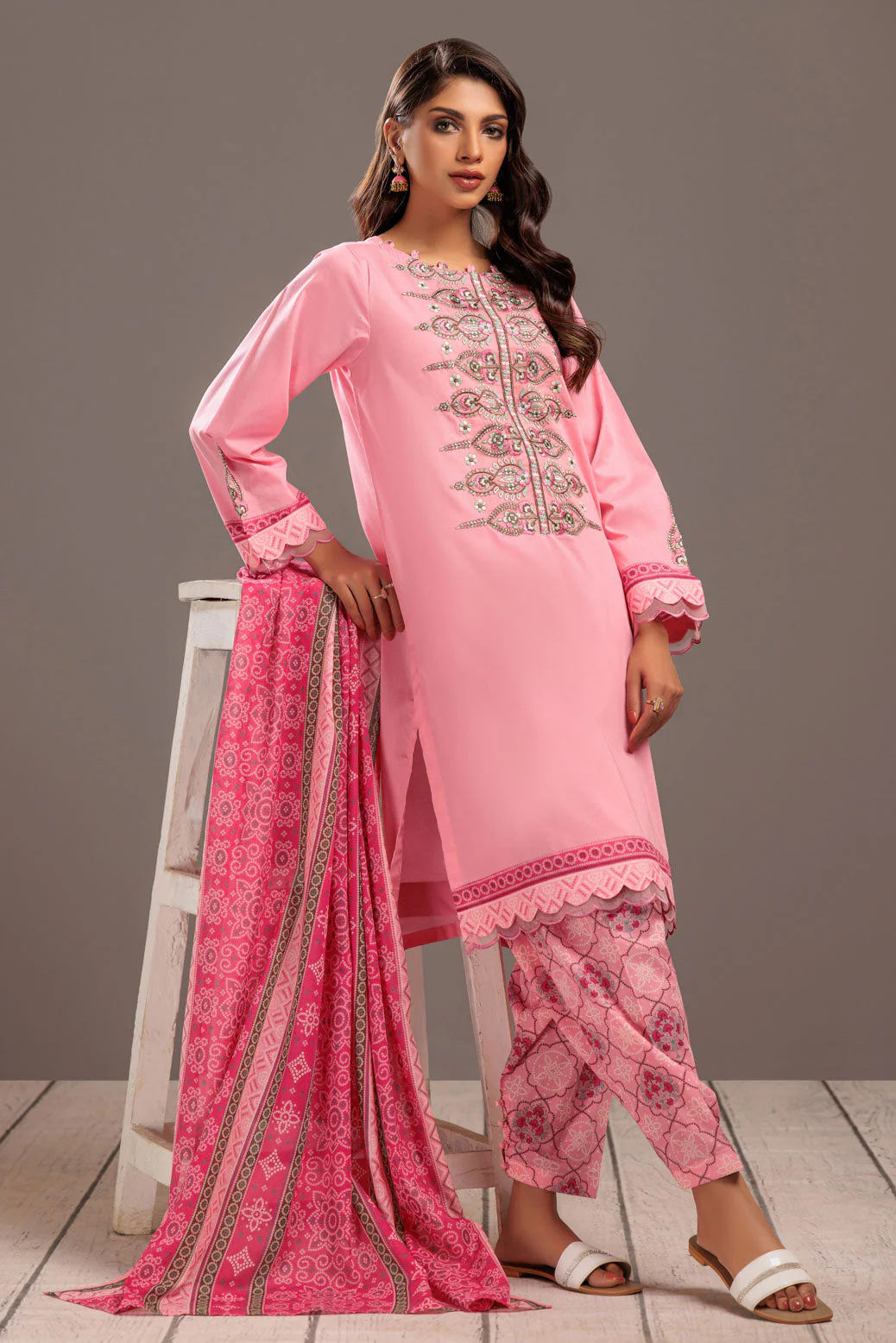 PINK-CAMBRIC-3 PIECE (SSS233P87) - Image 4