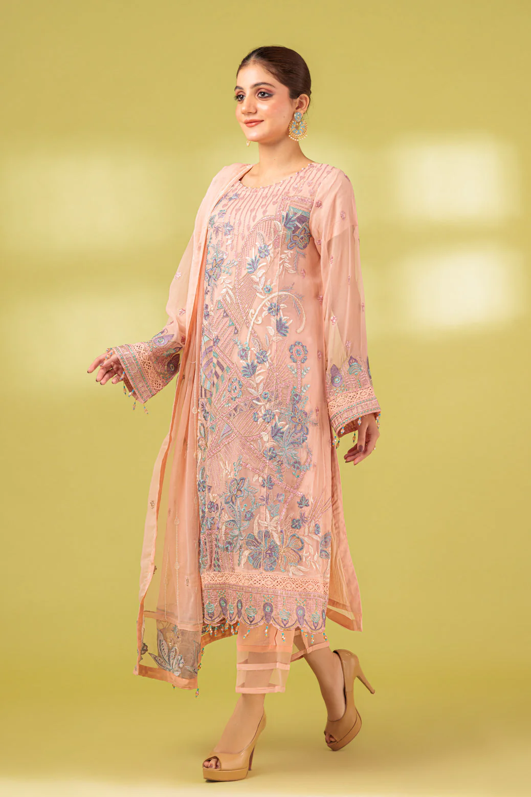 PINK-CHIFFON-3 PIECE (MWF233P07) - Image 2
