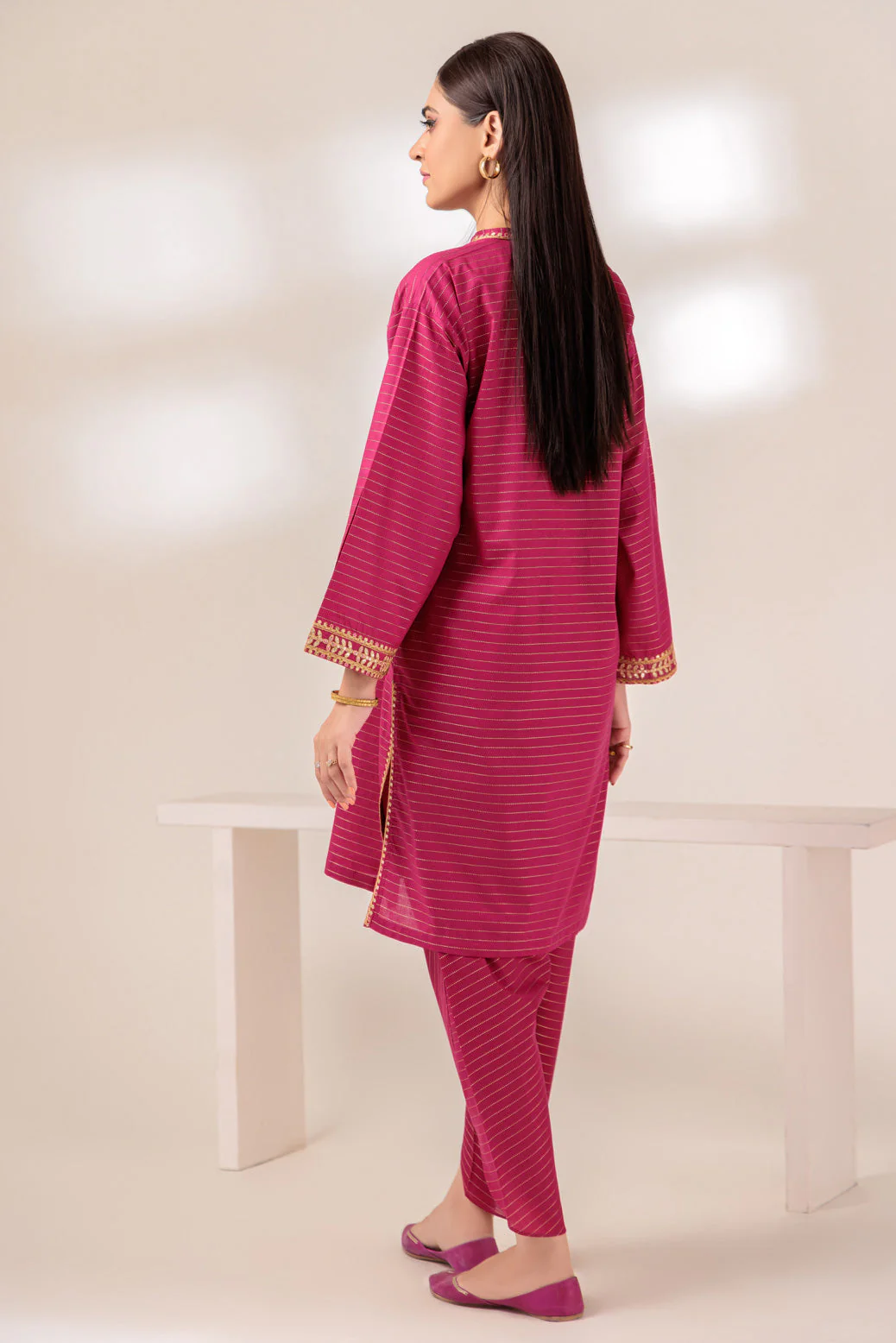 PINK-DOBBY-2 PIECE (SSS232P18) - Image 5