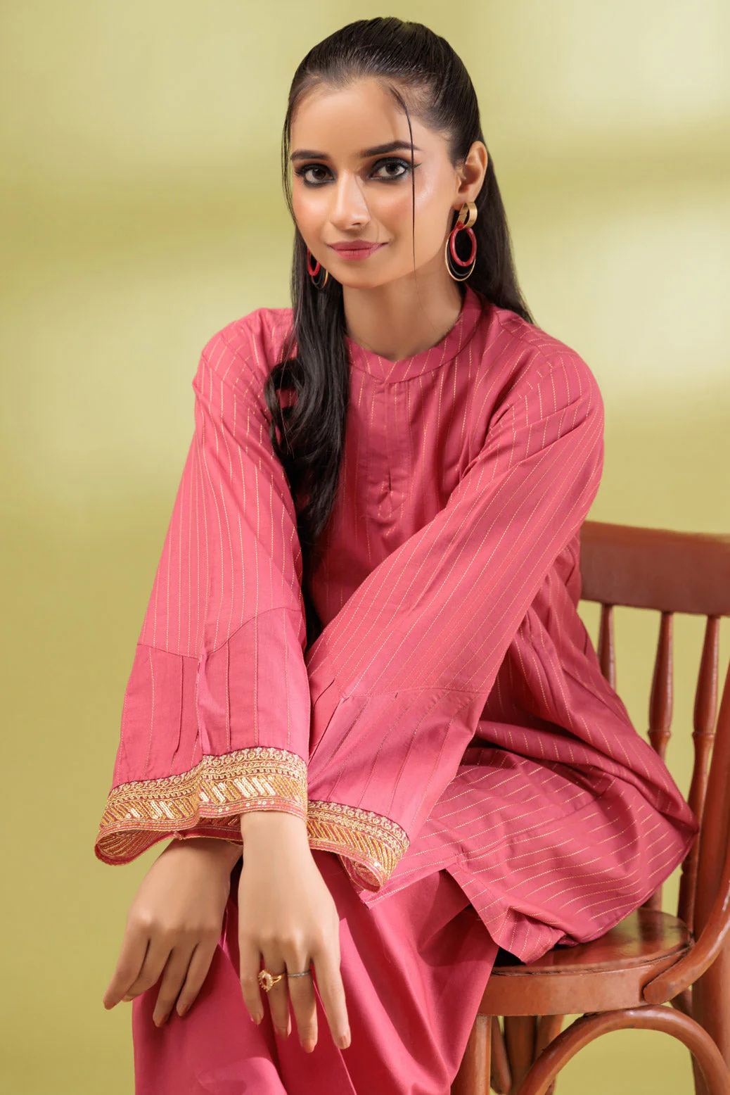 PINK-DOBBY-2 PIECE (SSS232P21) - Image 2