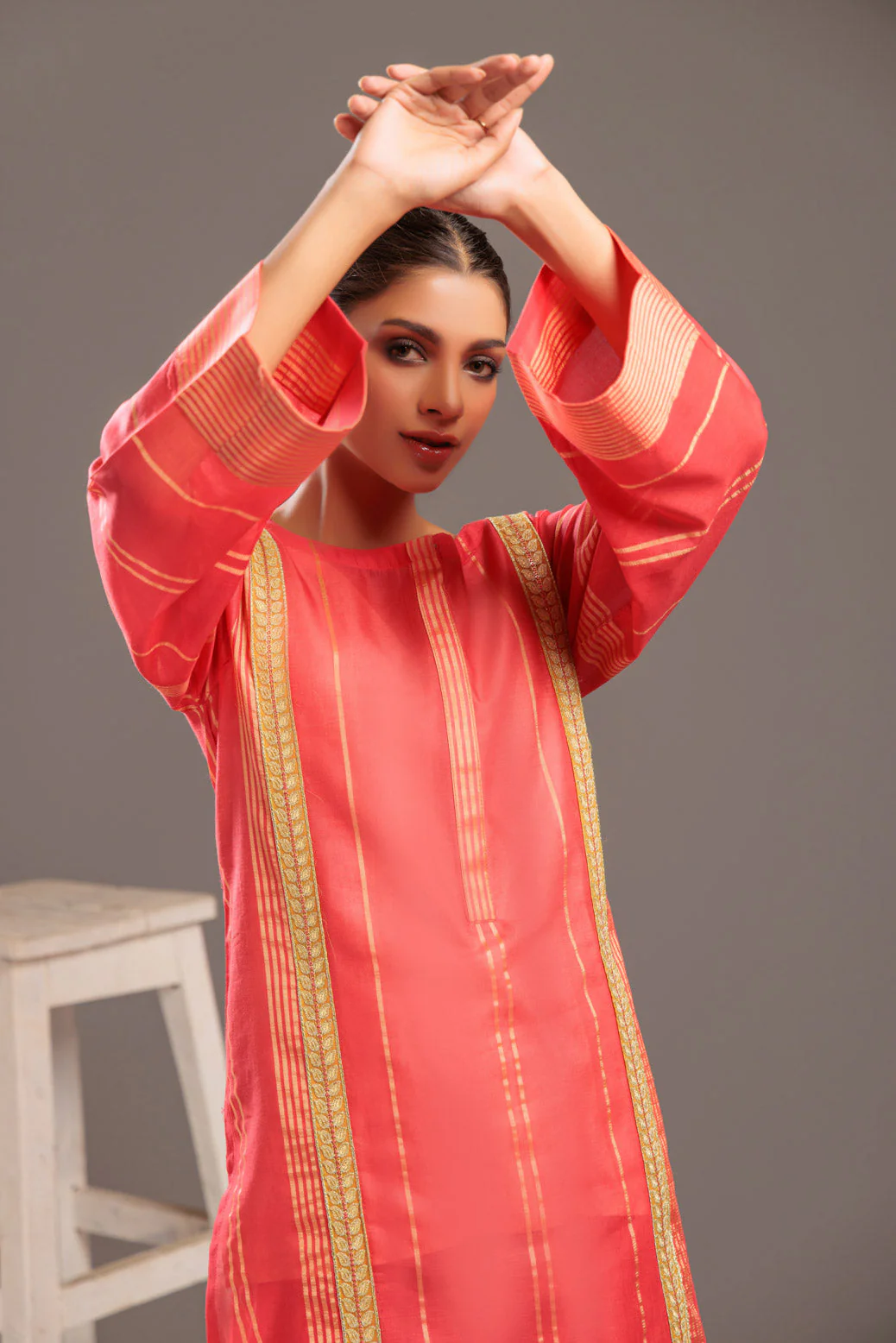 PINK-DOBBY-2 PIECE (SSS232P26) - Image 2