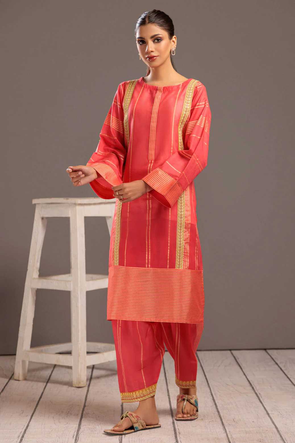 PINK-DOBBY-2 PIECE (SSS232P26) - Image 3