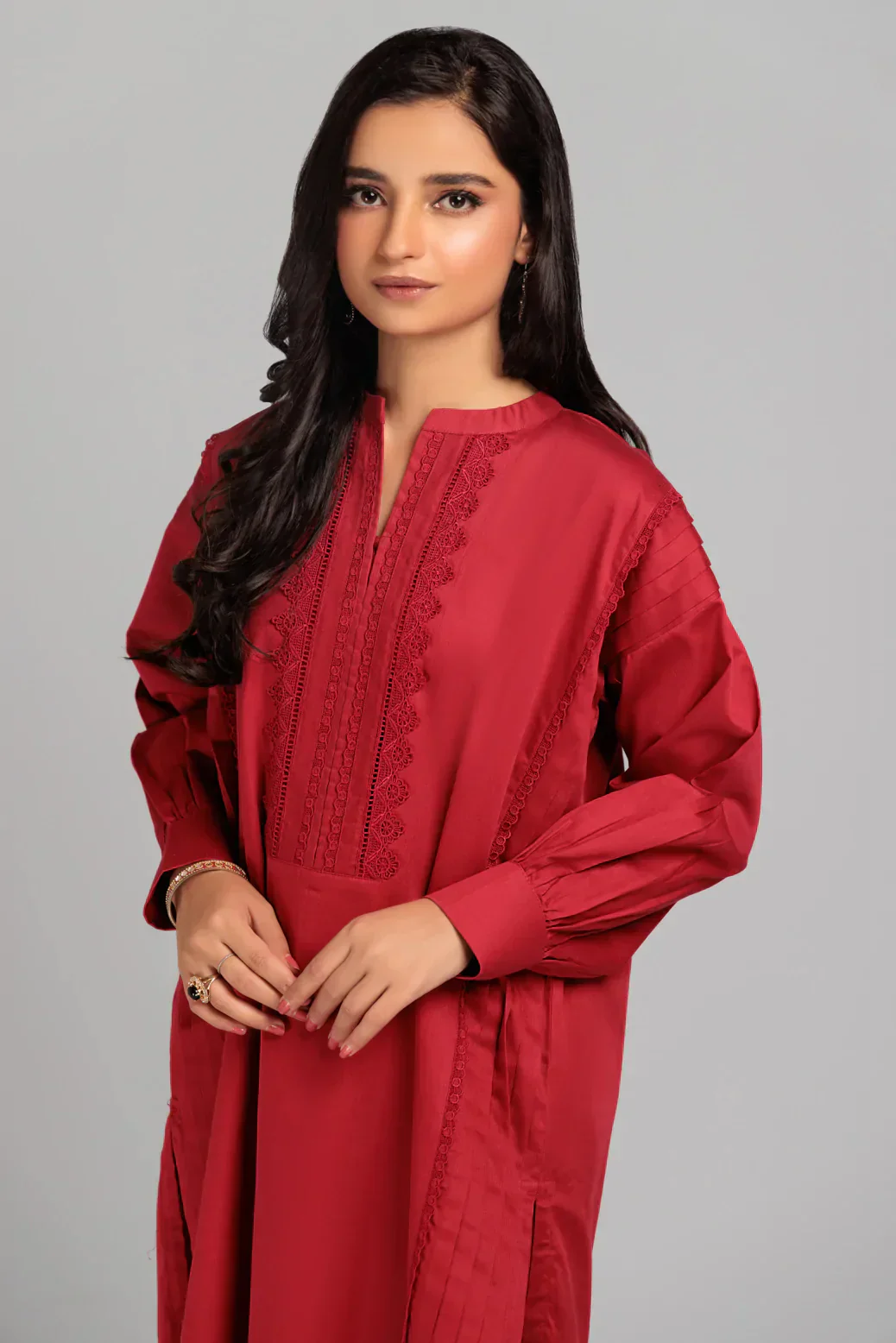 PINK-DOBBY-2 PIECE-SUIT (WHS222P07) - Image 2