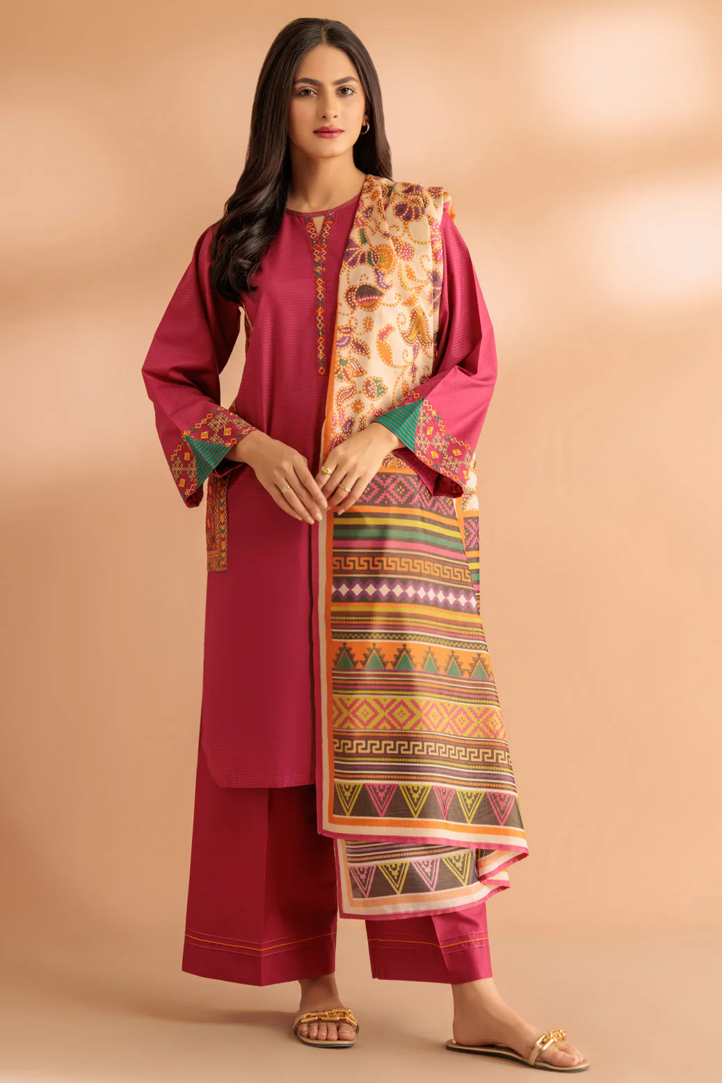 PINK-DOBBY-3 PIECE (SS1243P06) - Image 2