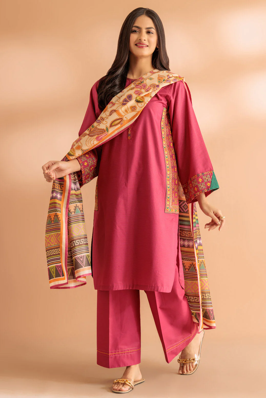 PINK-DOBBY-3 PIECE (SS1243P06) - Image 3