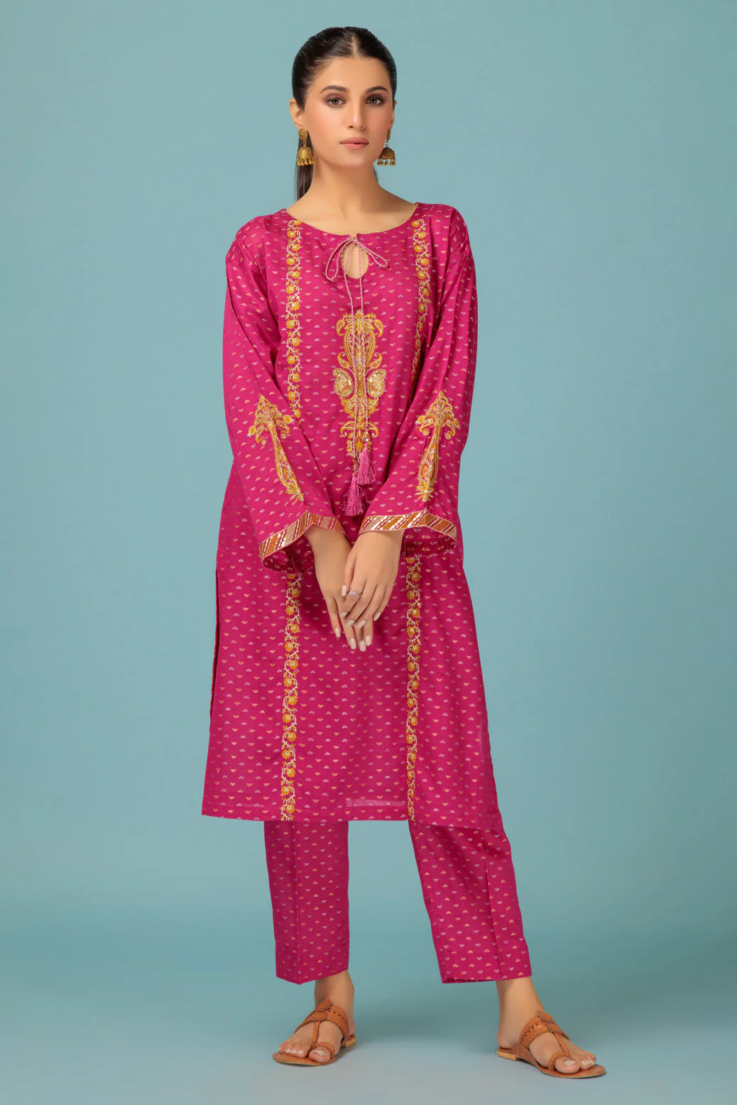 PINK-JACQUARD-2 PIECE (SSS232P64) - Image 3