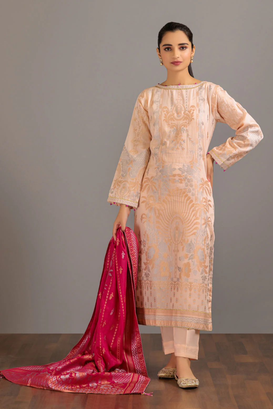 PINK-JACQUARD-3 PIECE (JAS233P09) - Image 2