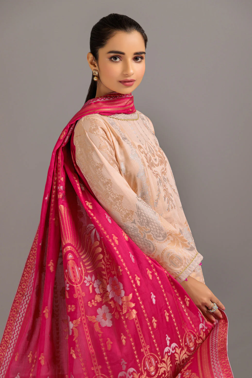 PINK-JACQUARD-3 PIECE (JAS233P09) - Image 3