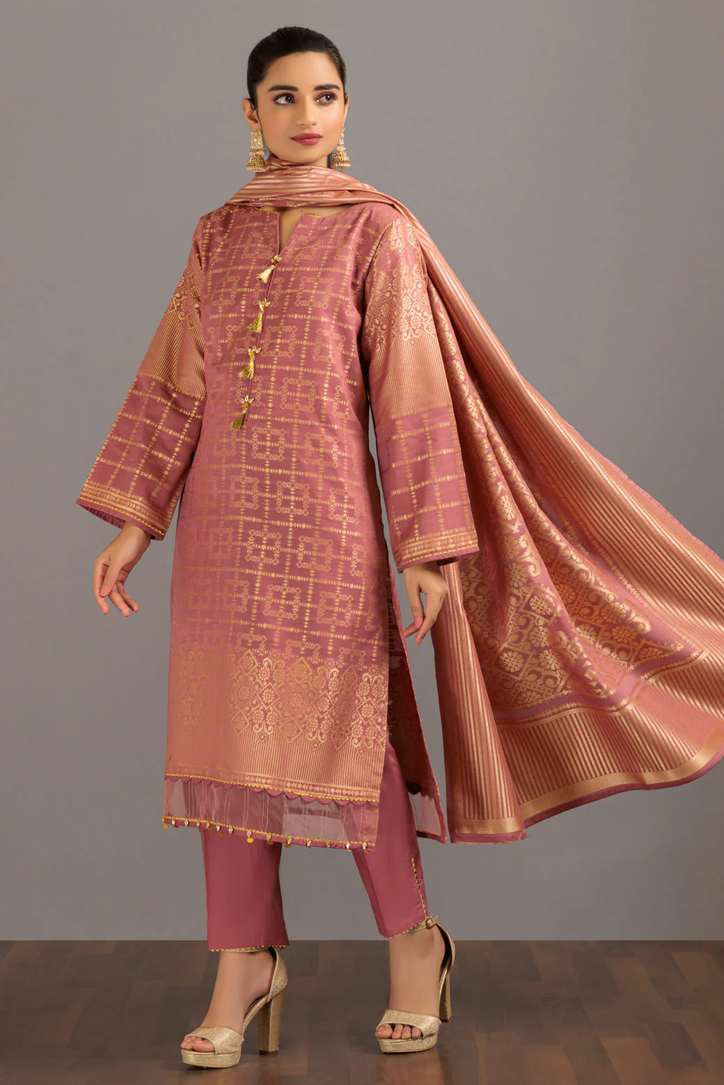 PINK-JACQUARD-3 PIECE (JAS233P17) - Image 3