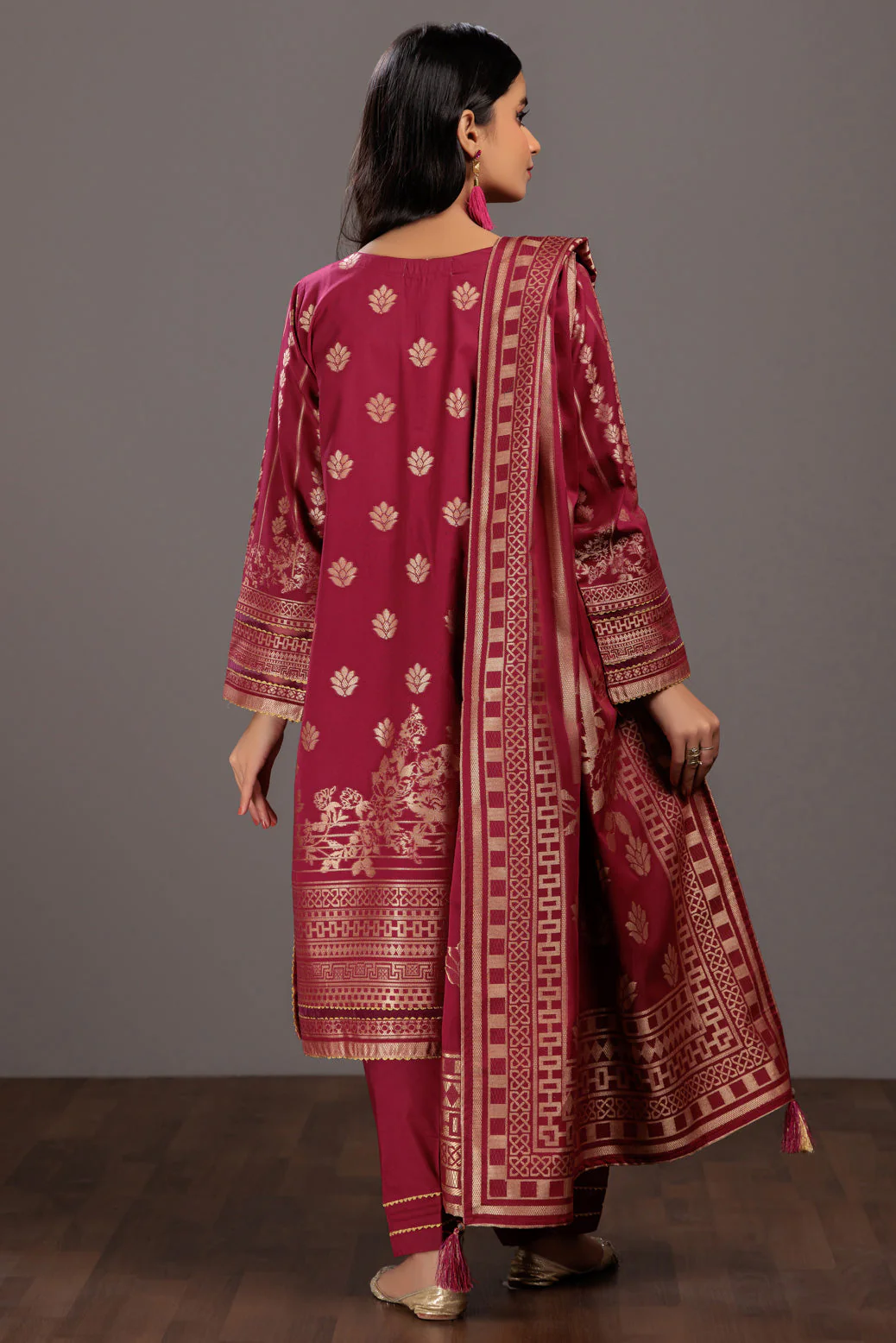 PINK-JACQUARD-3 PIECE (JAS233P22) - Image 5