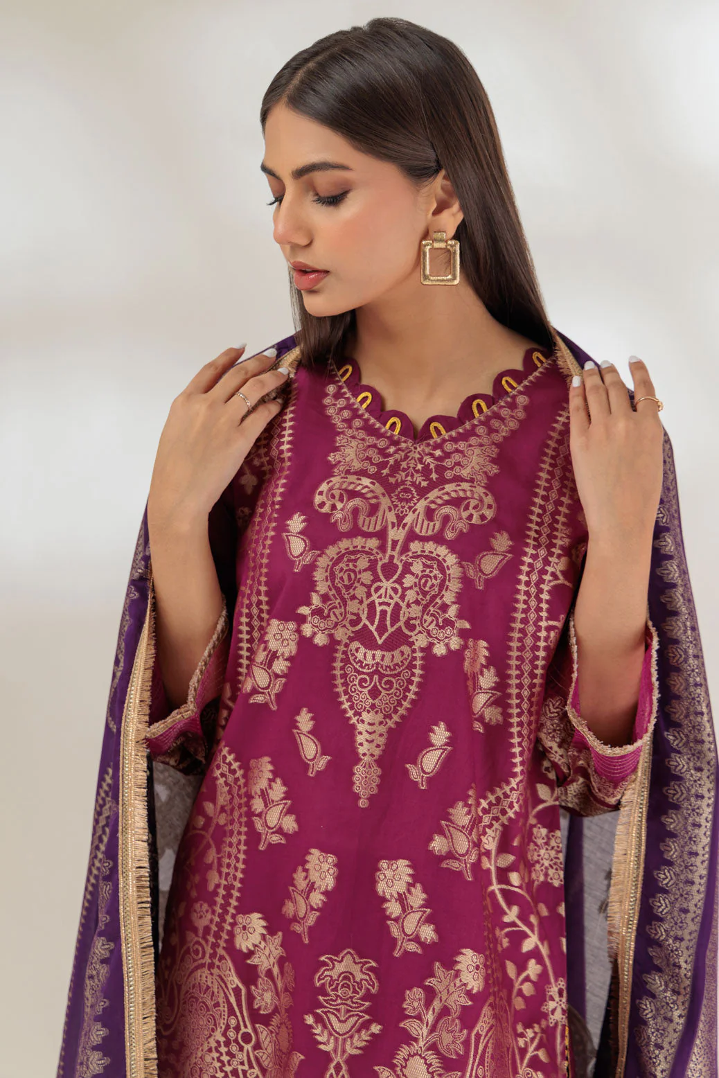 PINK-JACQUARD-3 PIECE (JHS233P11) - Image 3