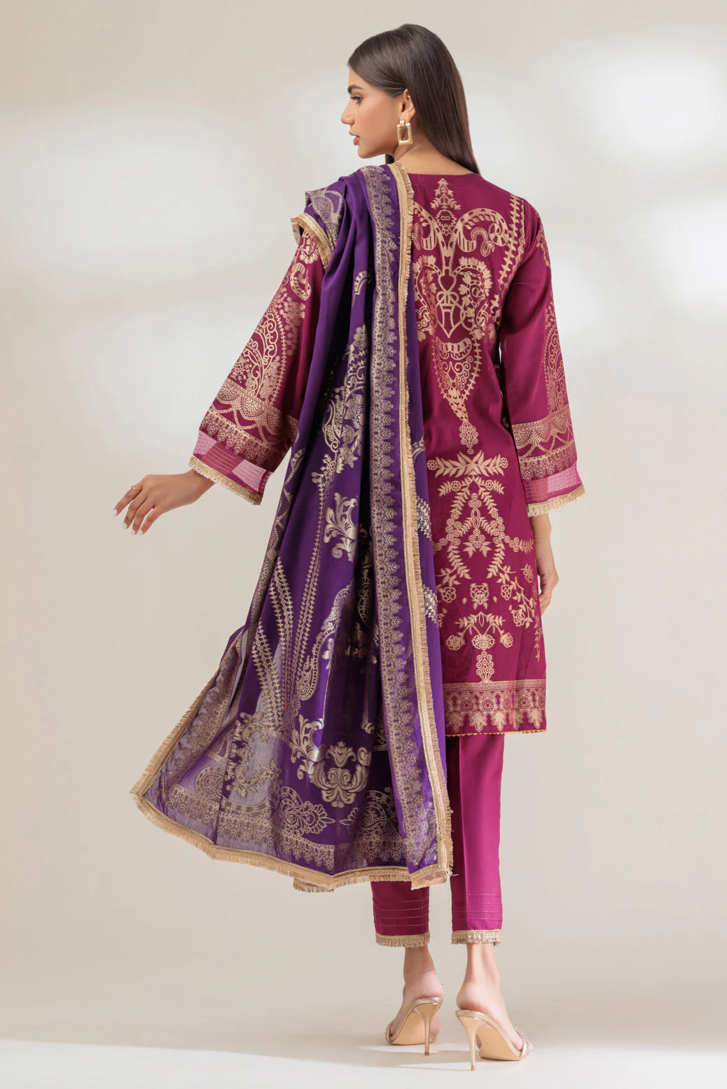 PINK-JACQUARD-3 PIECE (JHS233P11) - Image 4