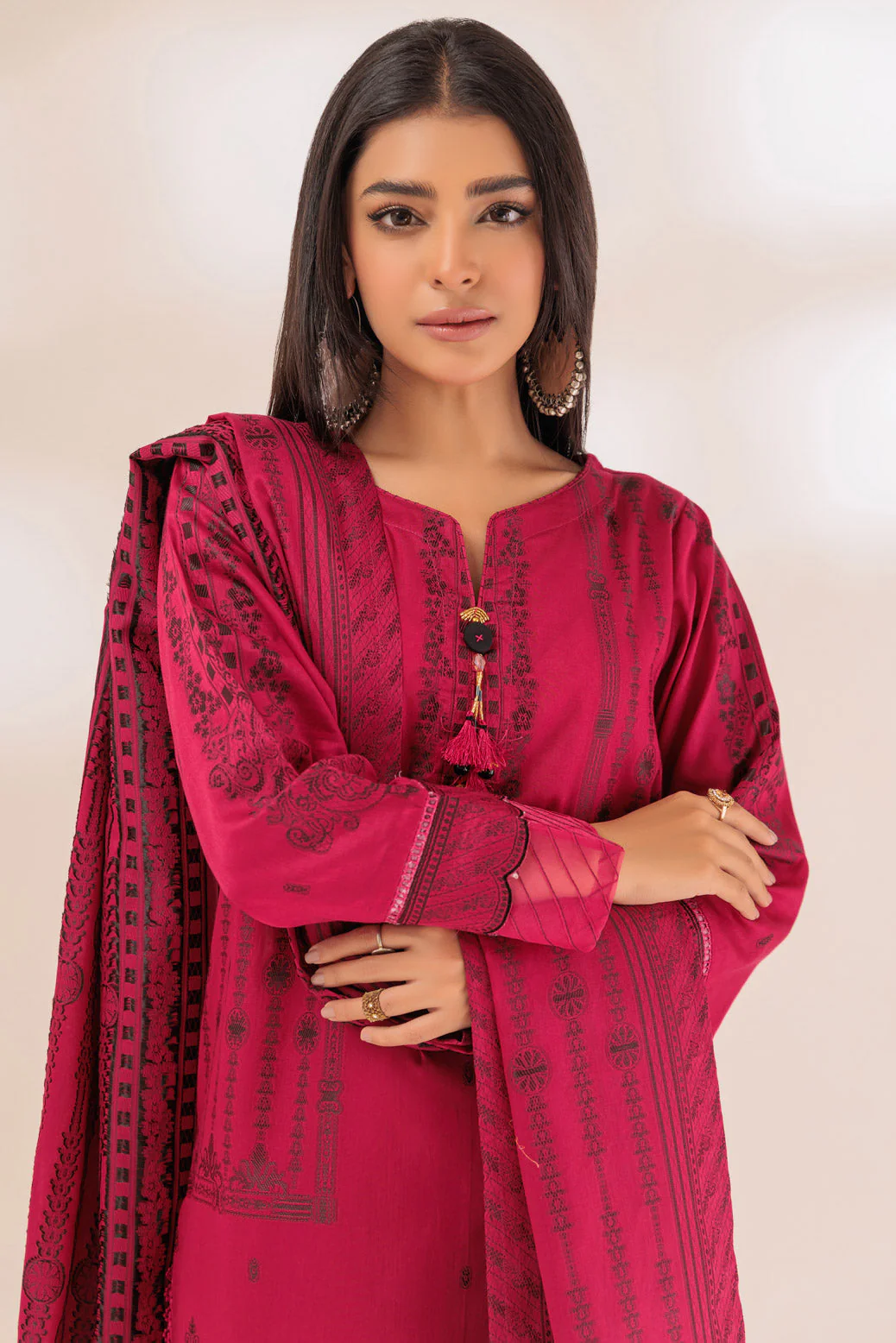 PINK-JACQUARD-3 PIECE (JRS233P20) - Image 4