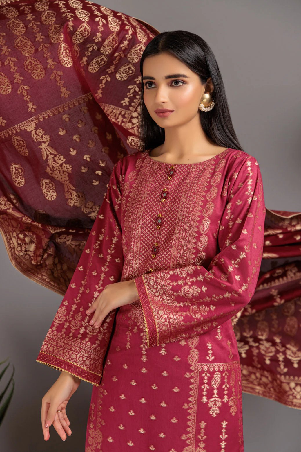 PINK-JACQUARD-3 PIECE (JSS233P01) - Image 2