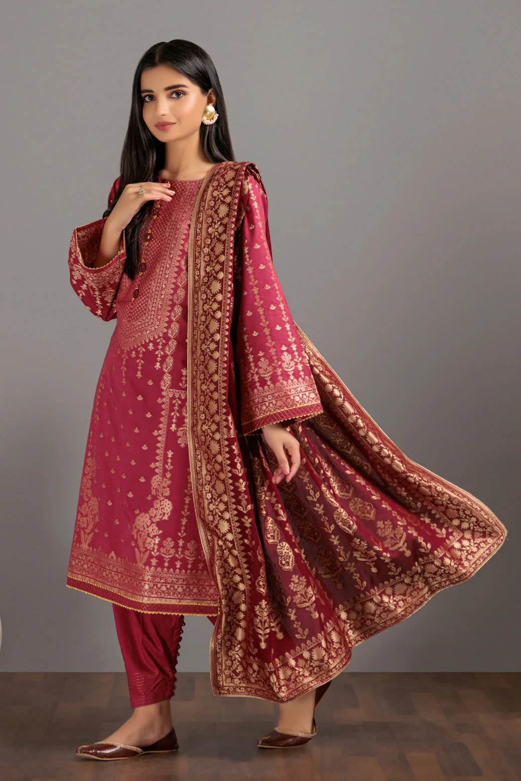 PINK-JACQUARD-3 PIECE (JSS233P01) - Image 3
