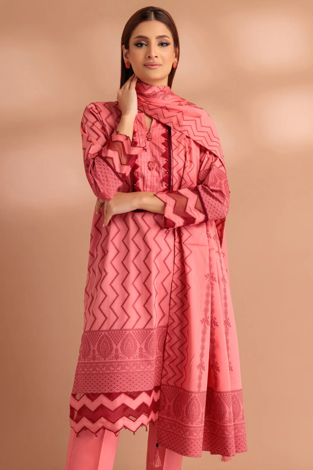 PINK-JACQUARD-3 PIECE (PWJ3233P13) - Image 4
