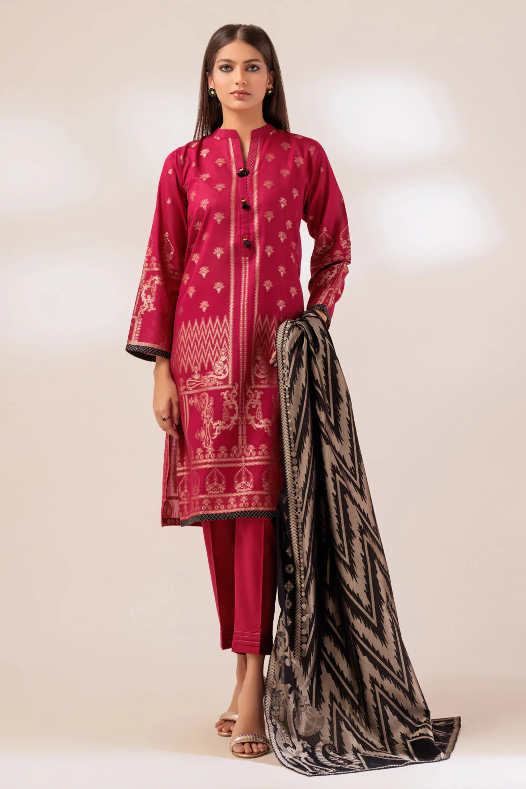 PINK-JACQUARD-3 PIECE (PWJ5233P06) - Image 3