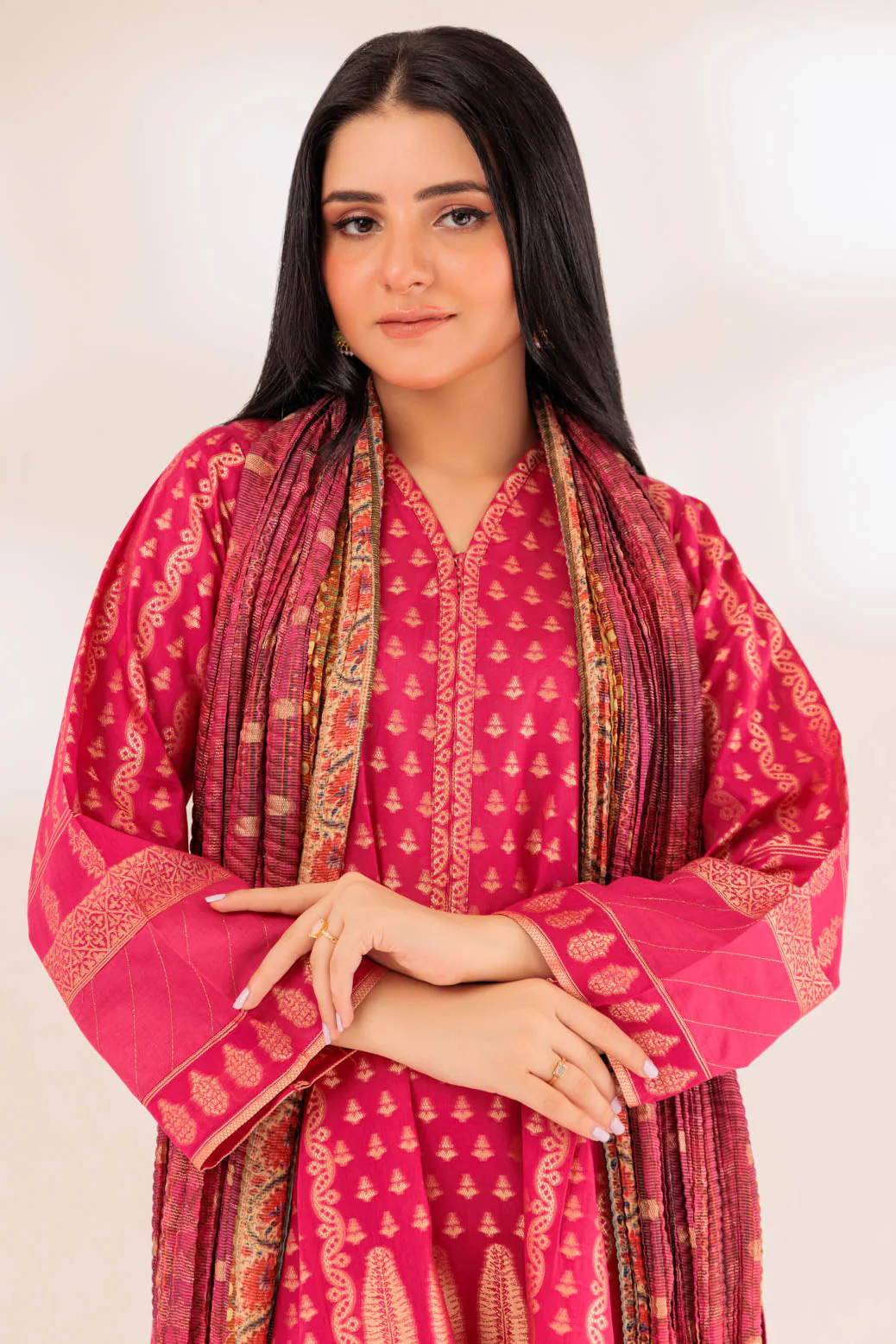 PINK-JACQUARD-3 PIECE (SSS233P80) - Image 4