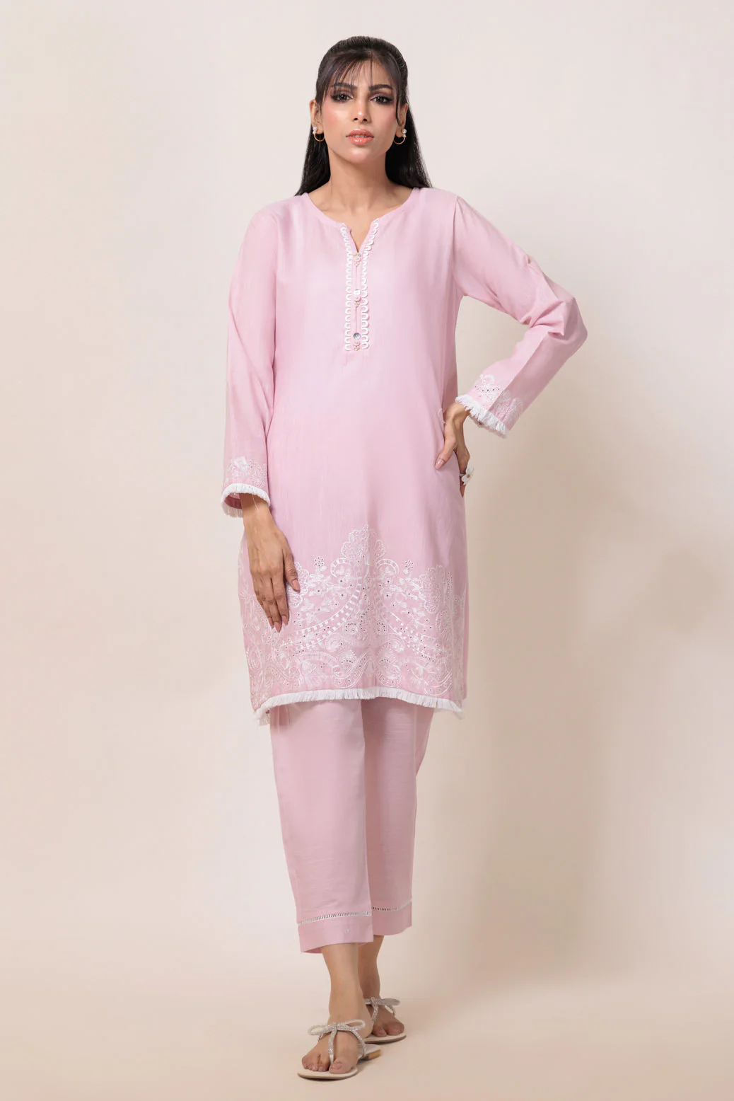 PINK-KHADDAR-2 PIECE (WS7242P03) - Image 5