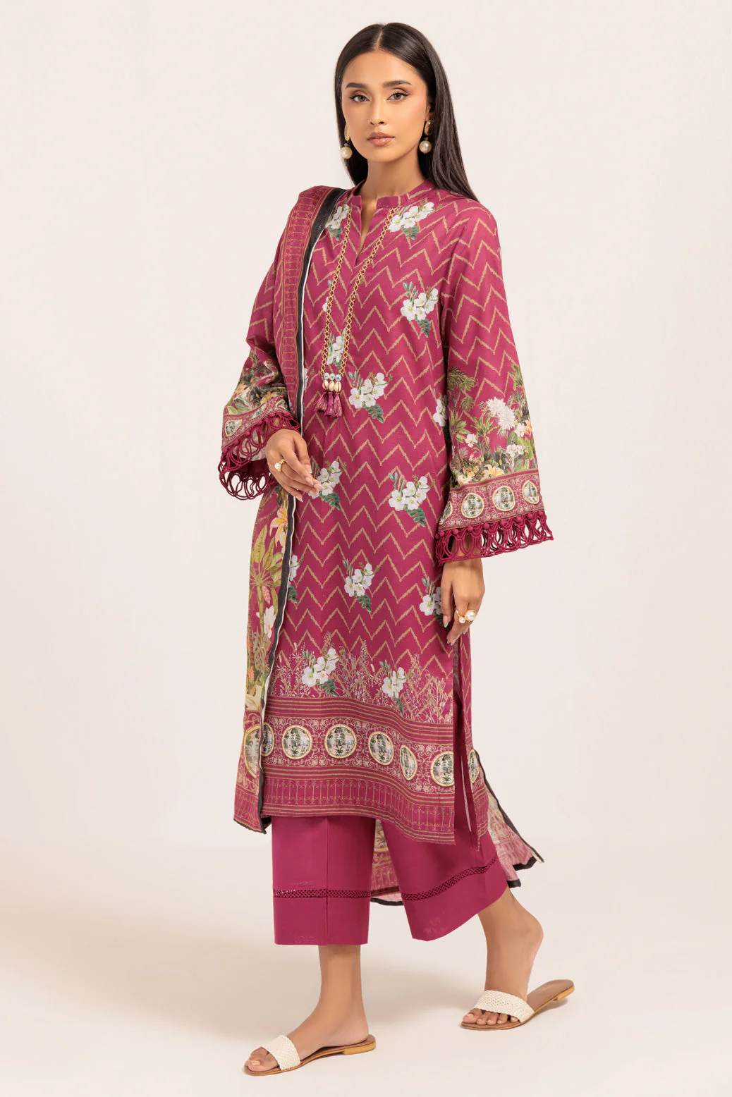 PINK-KHADDAR-3 PIECE (WS1243P02) - Image 2