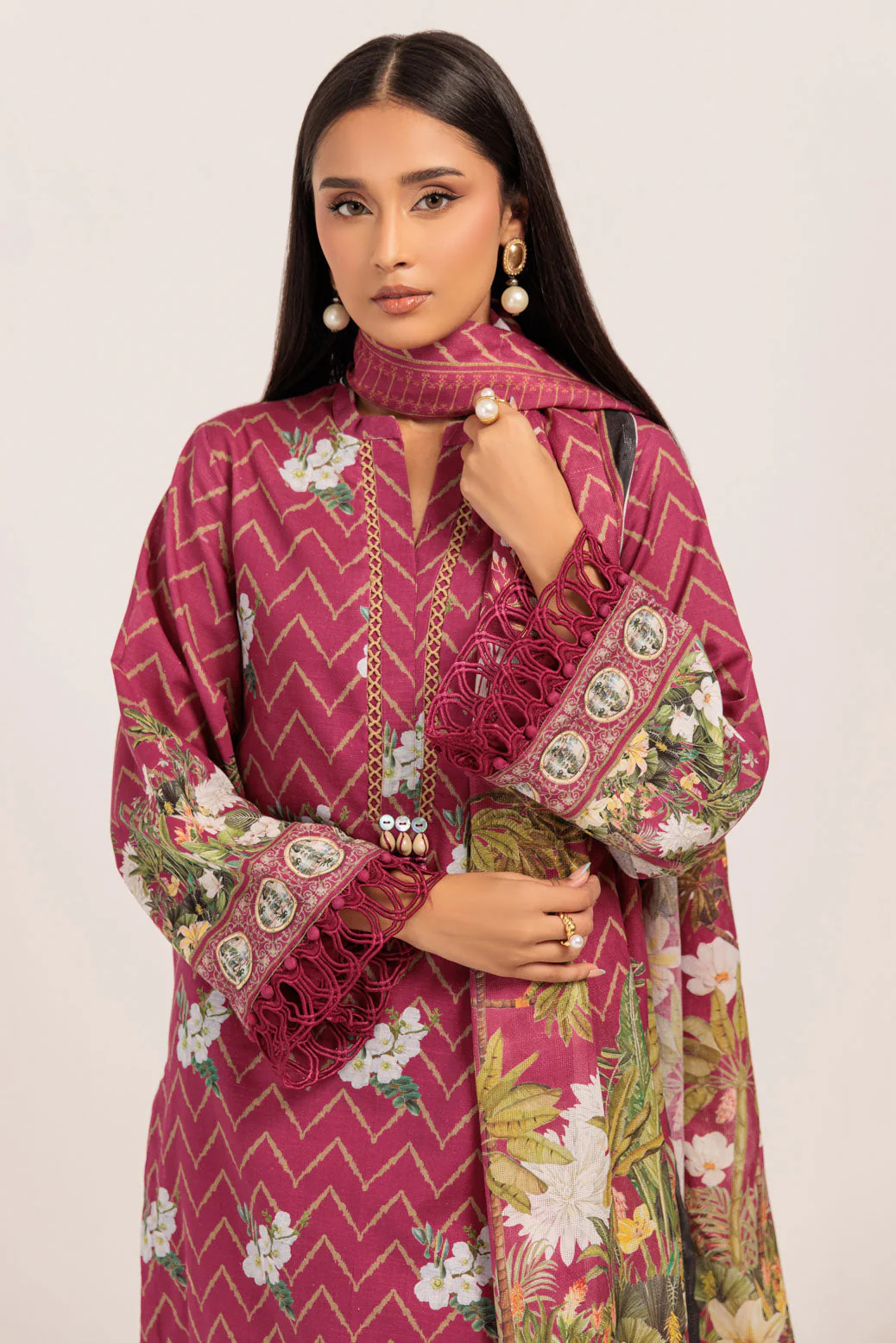 PINK-KHADDAR-3 PIECE (WS1243P02) - Image 3