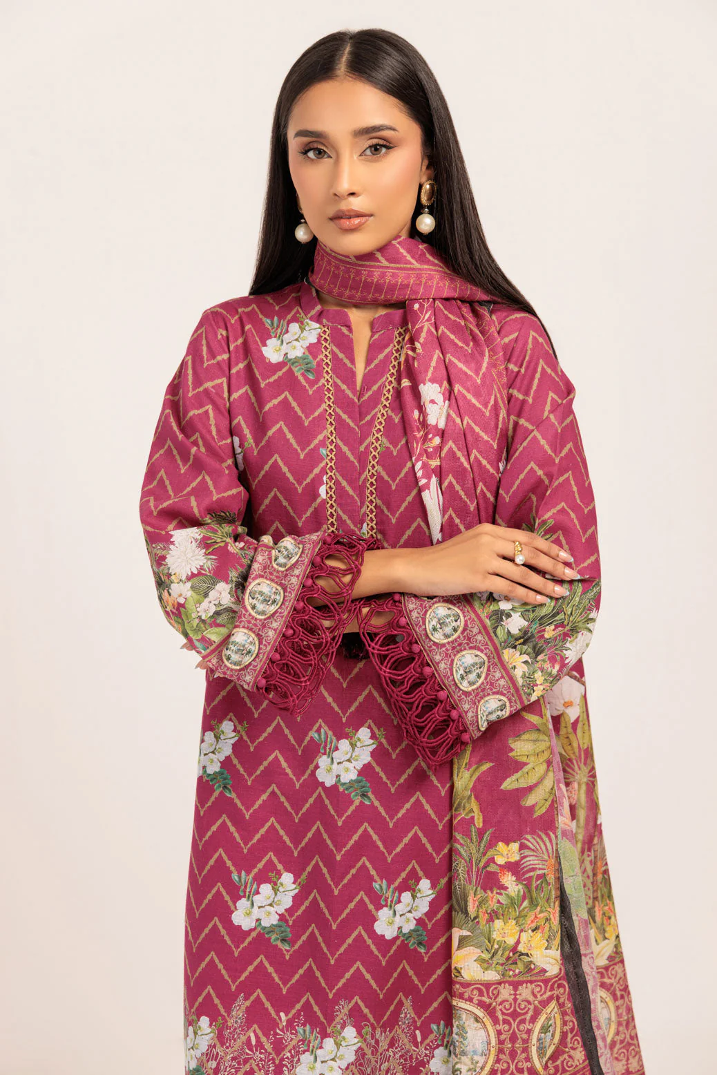 PINK-KHADDAR-3 PIECE (WS1243P02) - Image 4