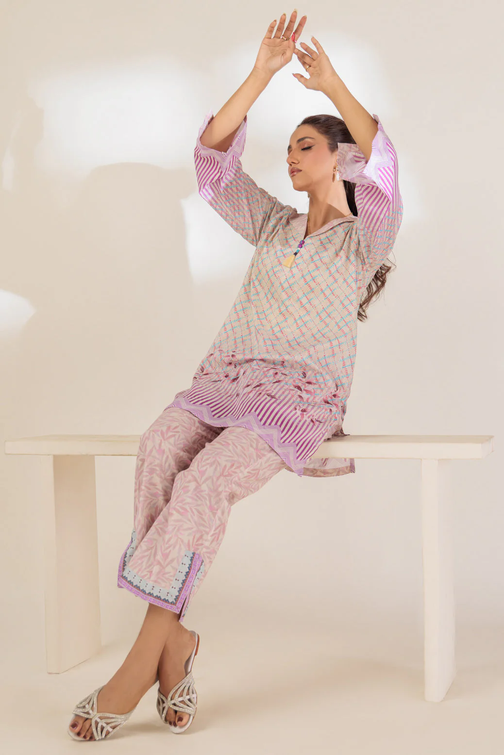 PINK-LAWN-2 PIECE (RAK232P03) - Image 2