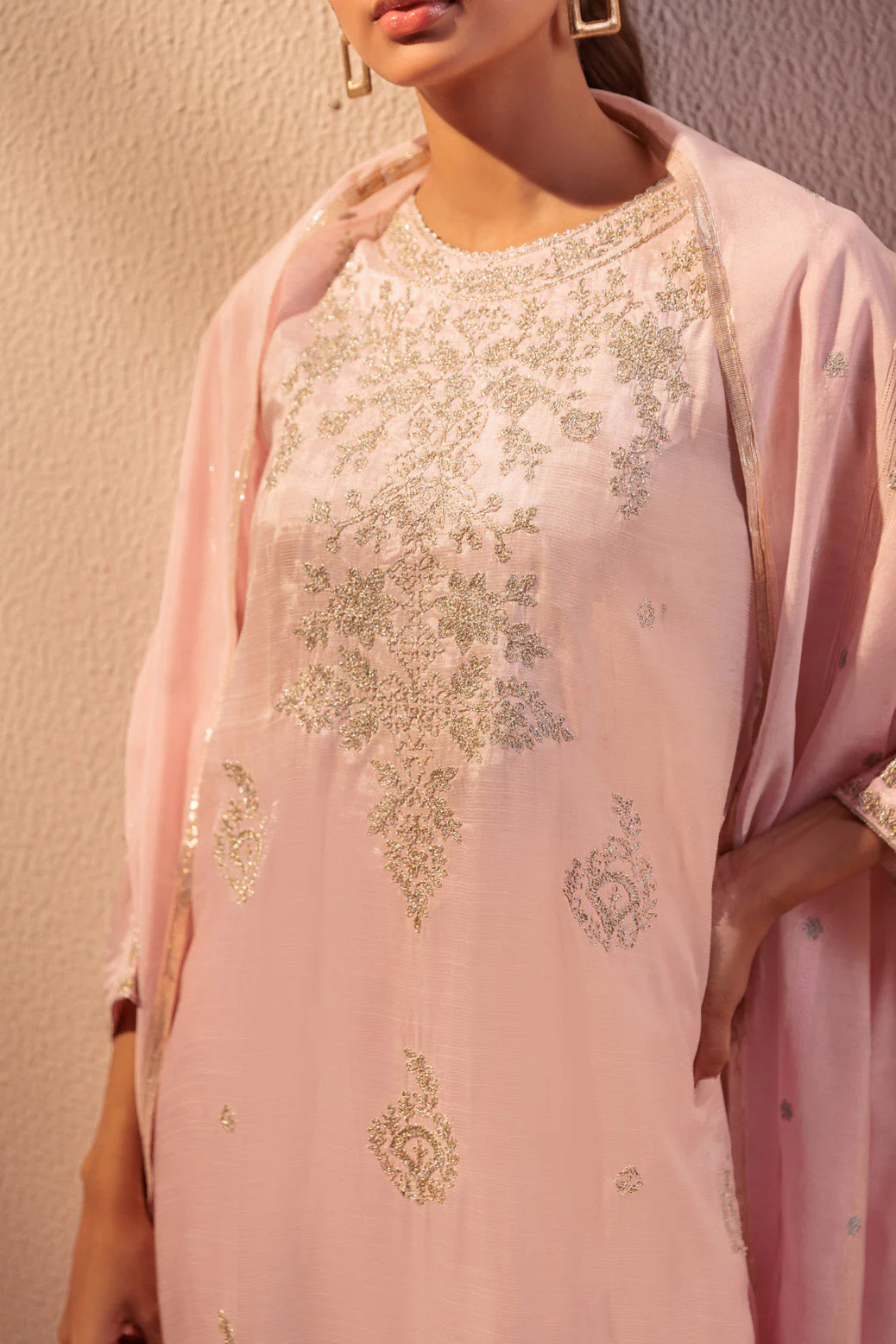PINK-RAW SILK-3 PIECE (BS5243P07) - Image 2