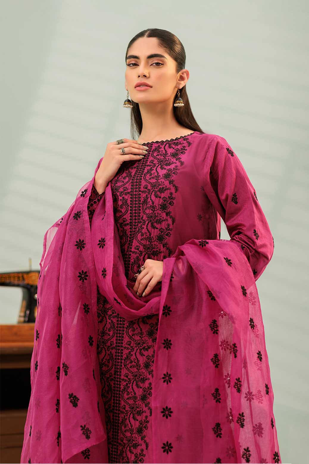 PINK-RAW SILK-3 PIECE (SS5243P14) - Image 4