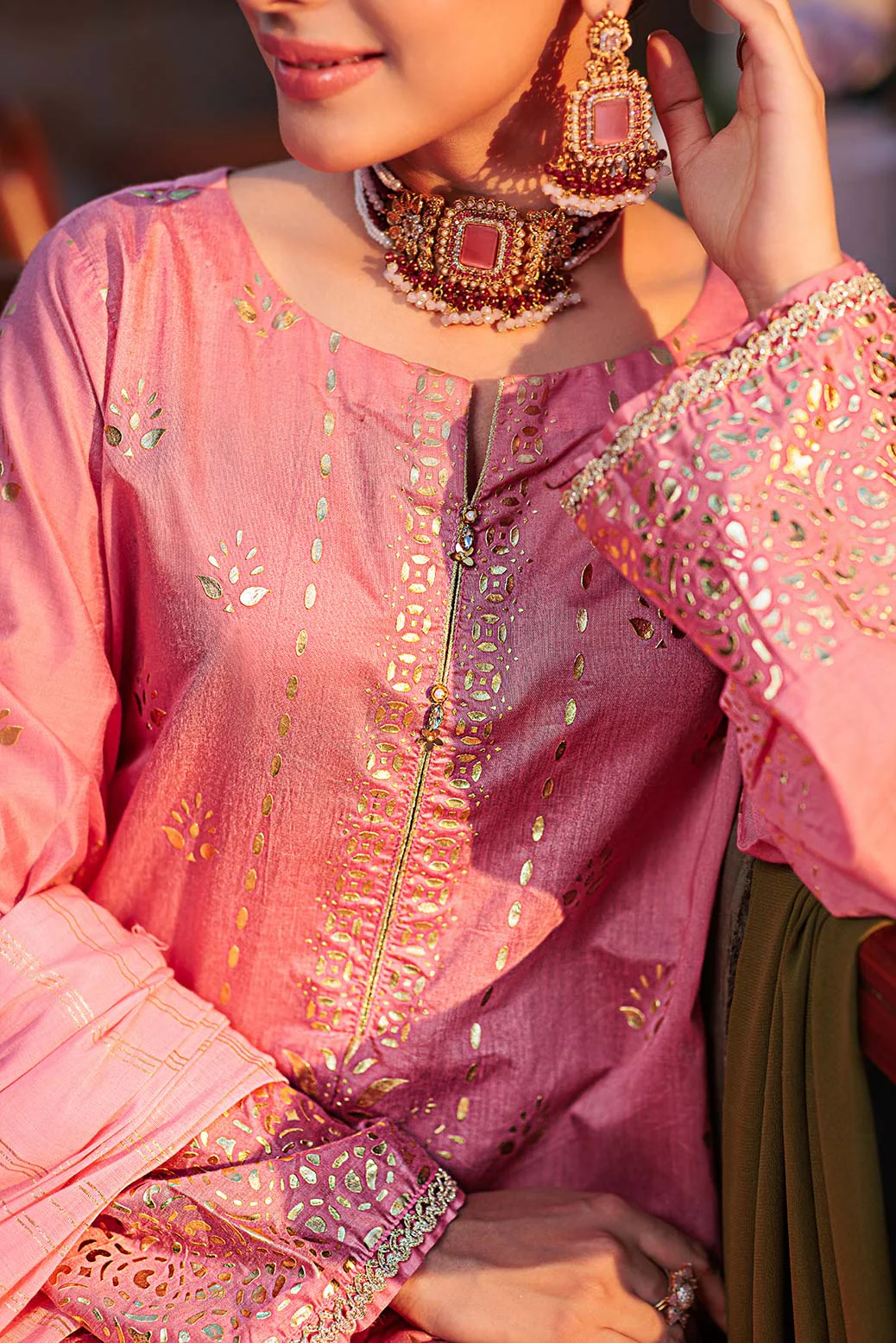 PINK-VISCOSE-3 PIECE (BPS5243P18) - Image 3