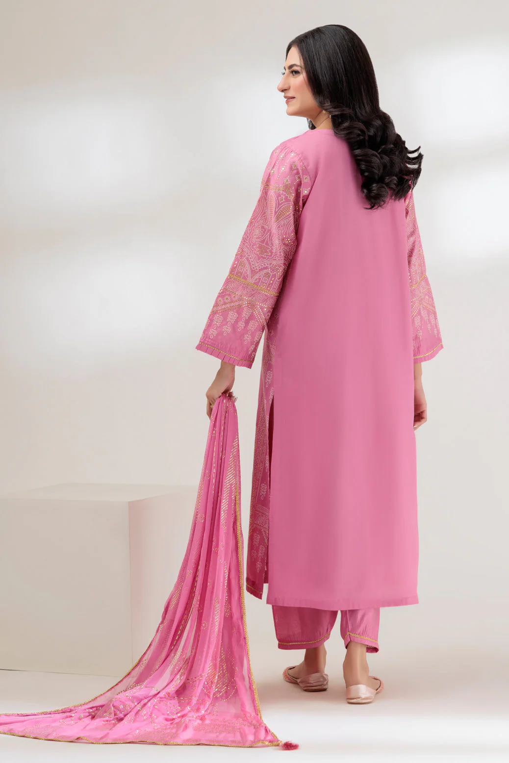 PINK-VISCOSE-3 PIECE (BSHS233P07) - Image 3