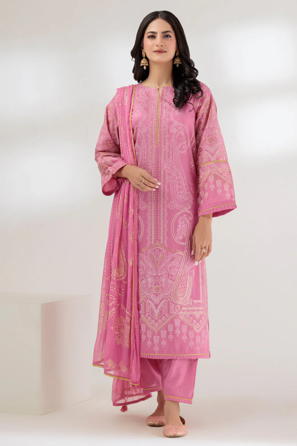 PINK-VISCOSE-3 PIECE (BSHS233P07) - Image 4