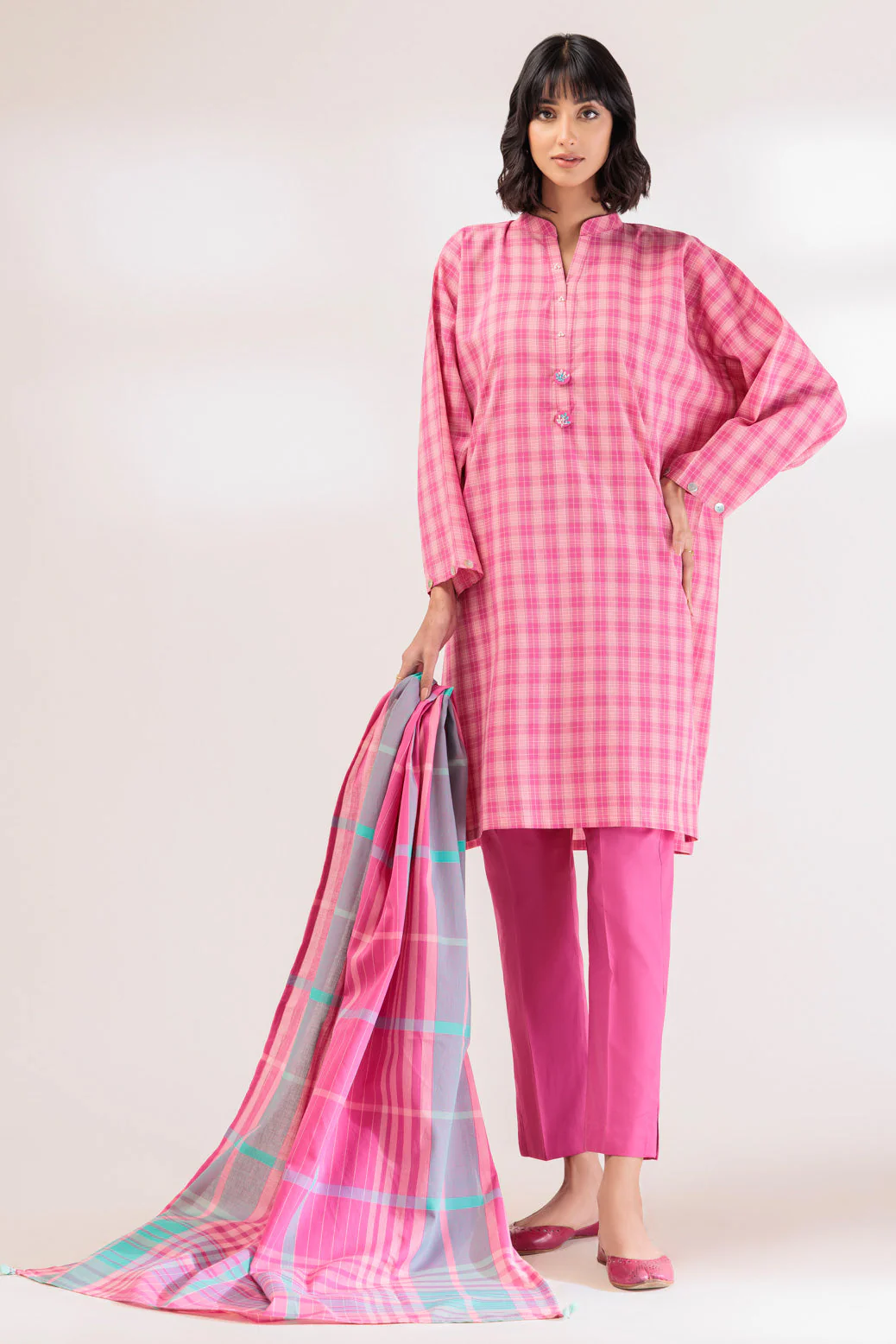 PINK-YARN DYED-3 PIECE (PWS6233P37) - Image 3
