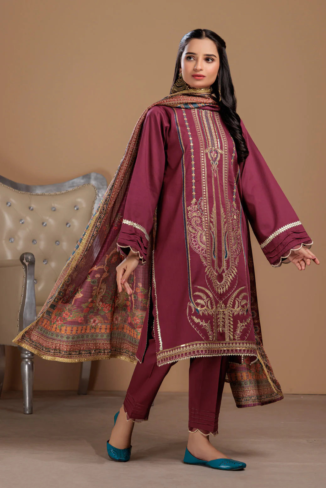 PLUM-CORDUROY-3 PIECE (HR3W223P03) - Image 2