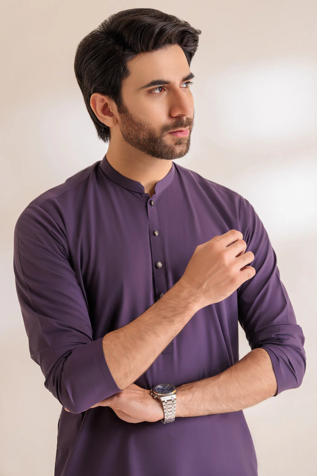 PURPLE-BLENDED-KURTA TROUSER - (KSS24-002) - Image 4