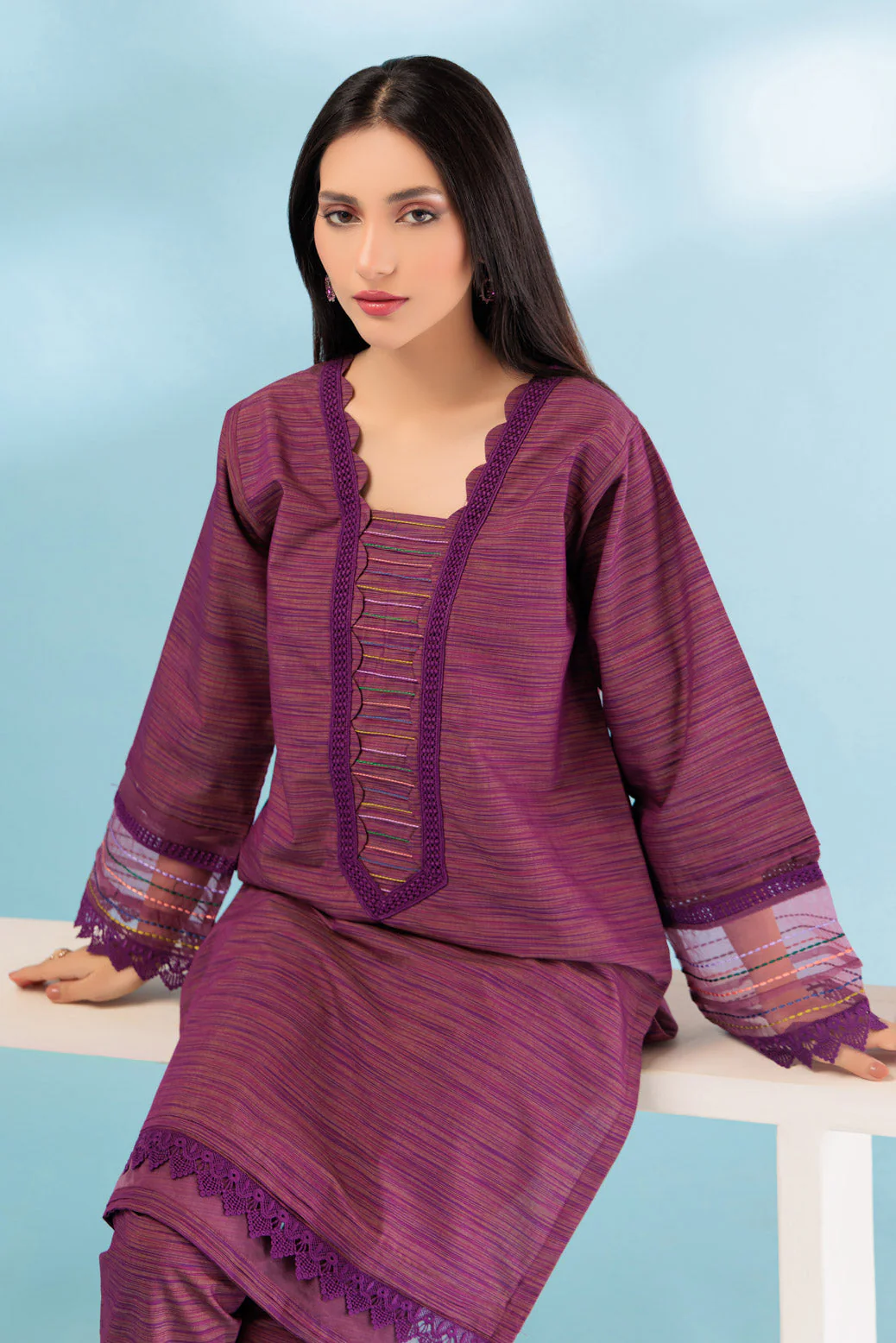 PURPLE-CAMBRIC-2 PIECE (SAS232P28) - Image 2