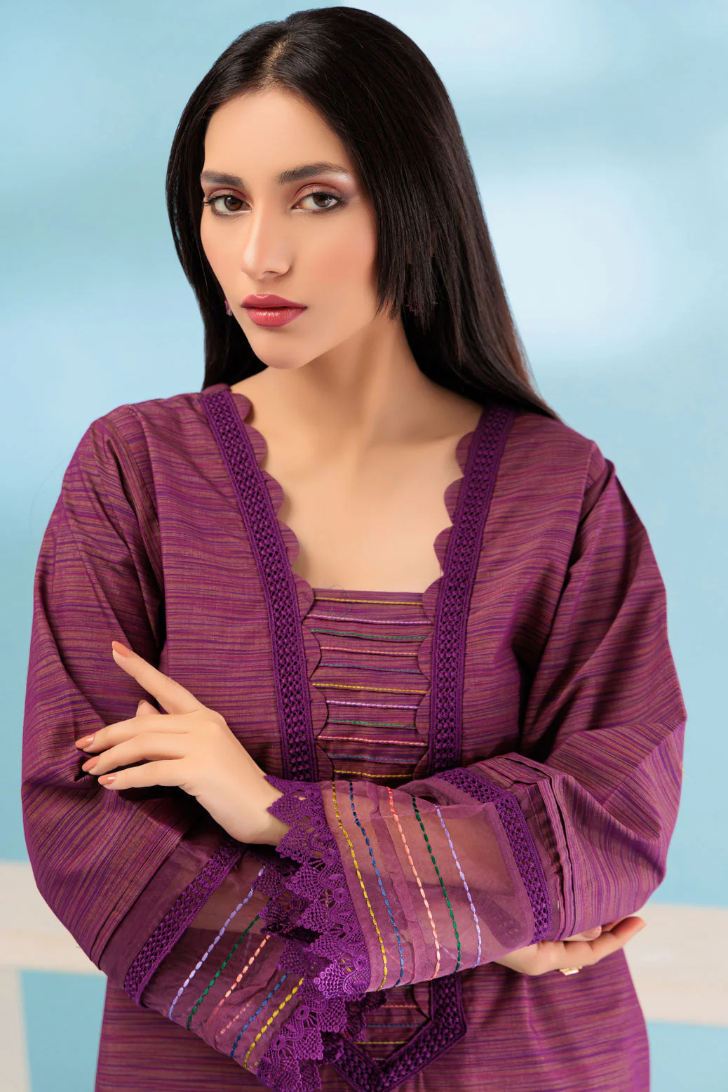 PURPLE-CAMBRIC-2 PIECE (SAS232P28) - Image 3