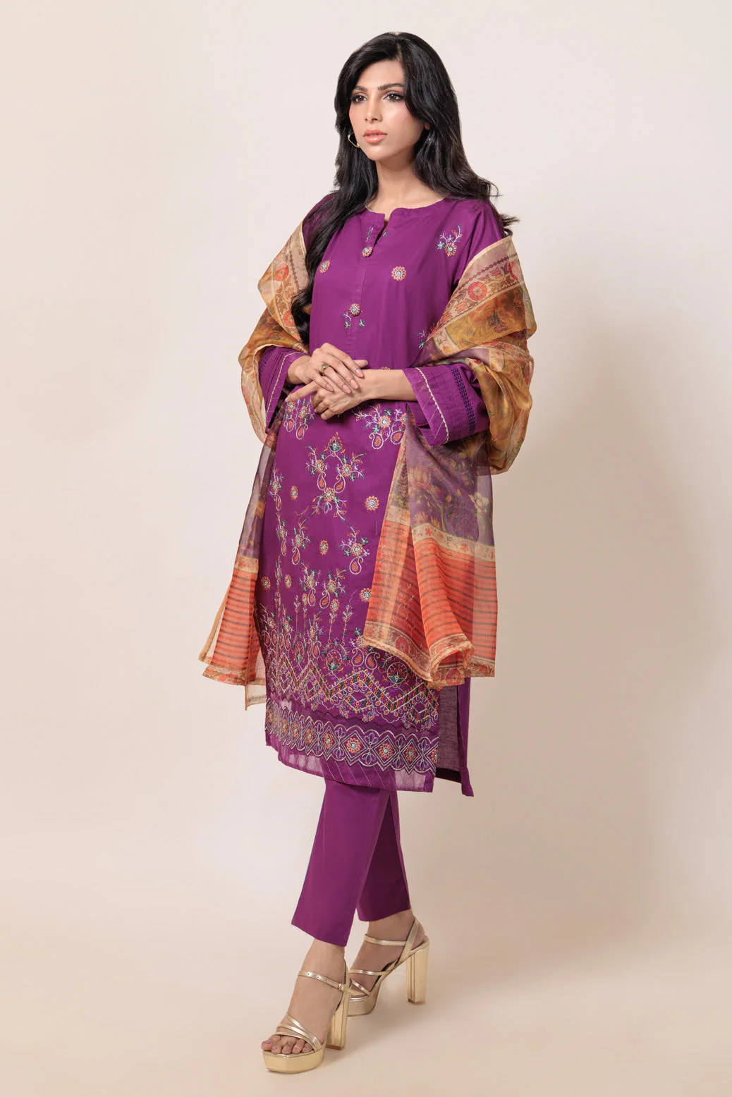 PURPLE-CAMBRIC-3 PIECE (BPS5243P36) - Image 2
