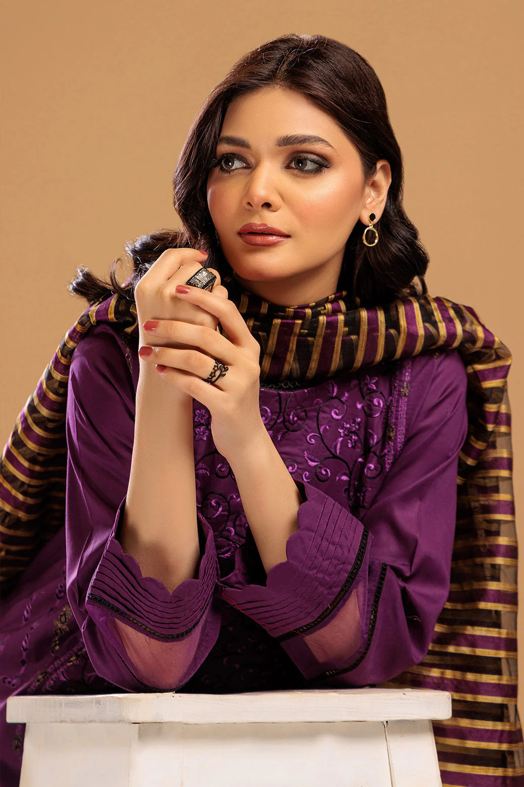 PURPLE-CAMBRIC-3 PIECE (BS223PH07) - Image 2