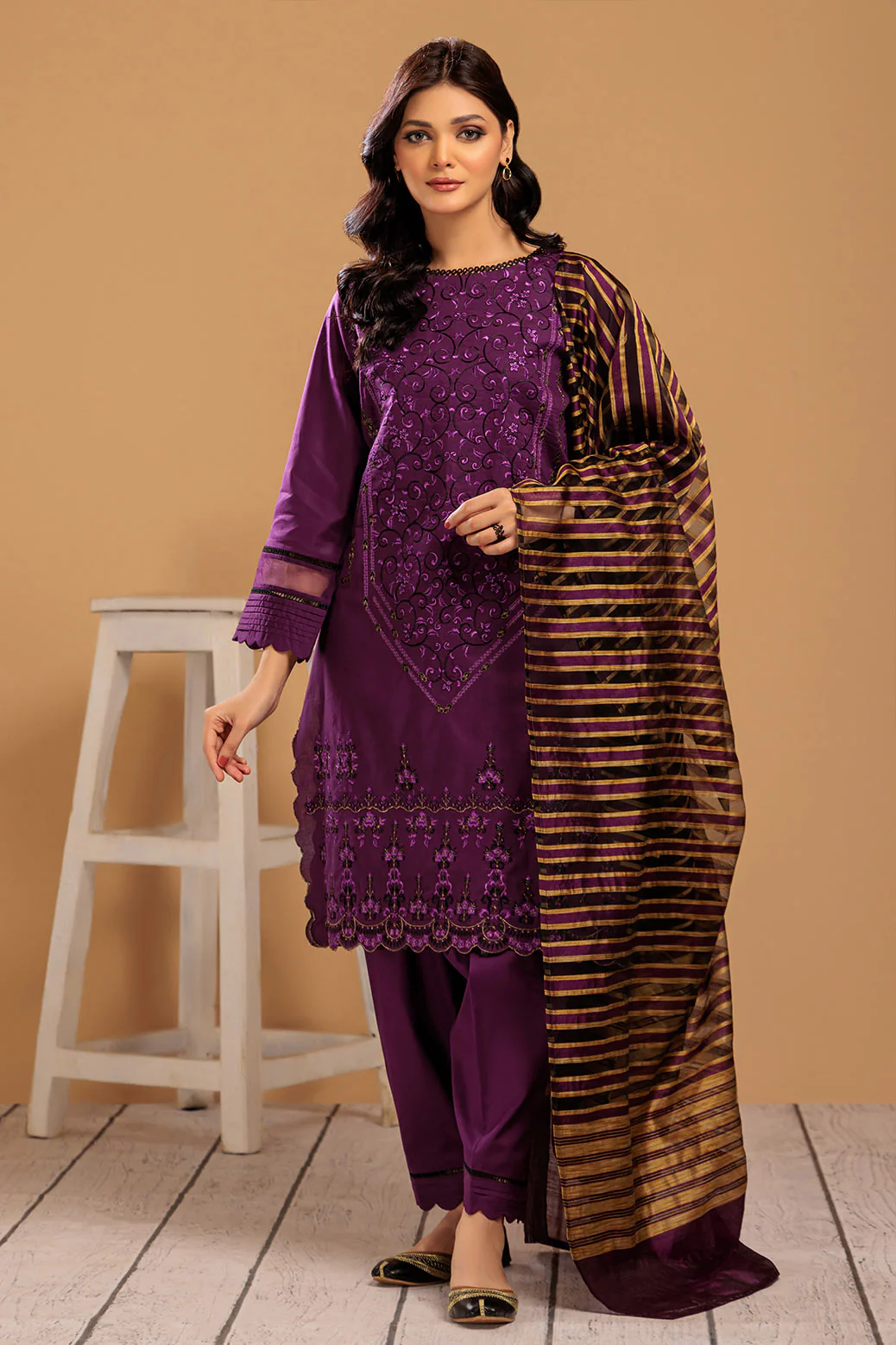 PURPLE-CAMBRIC-3 PIECE (BS223PH07) - Image 4