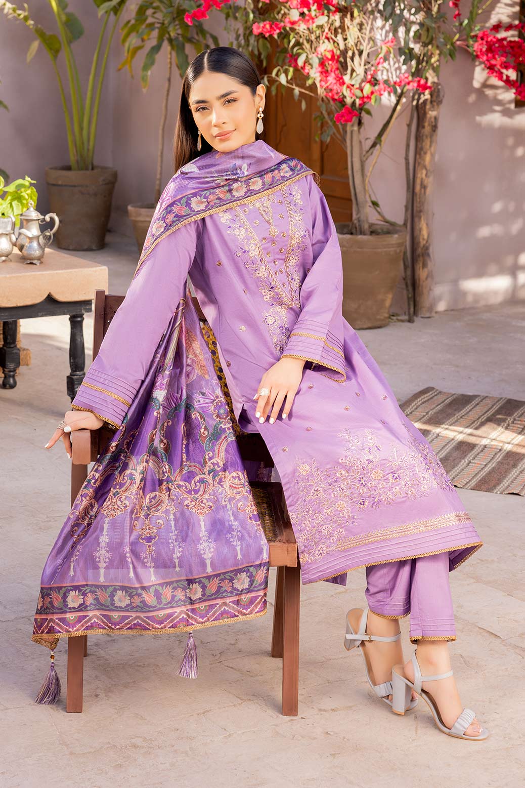PURPLE-CAMBRIC-3 PIECE (SL1H233P04) - Image 2