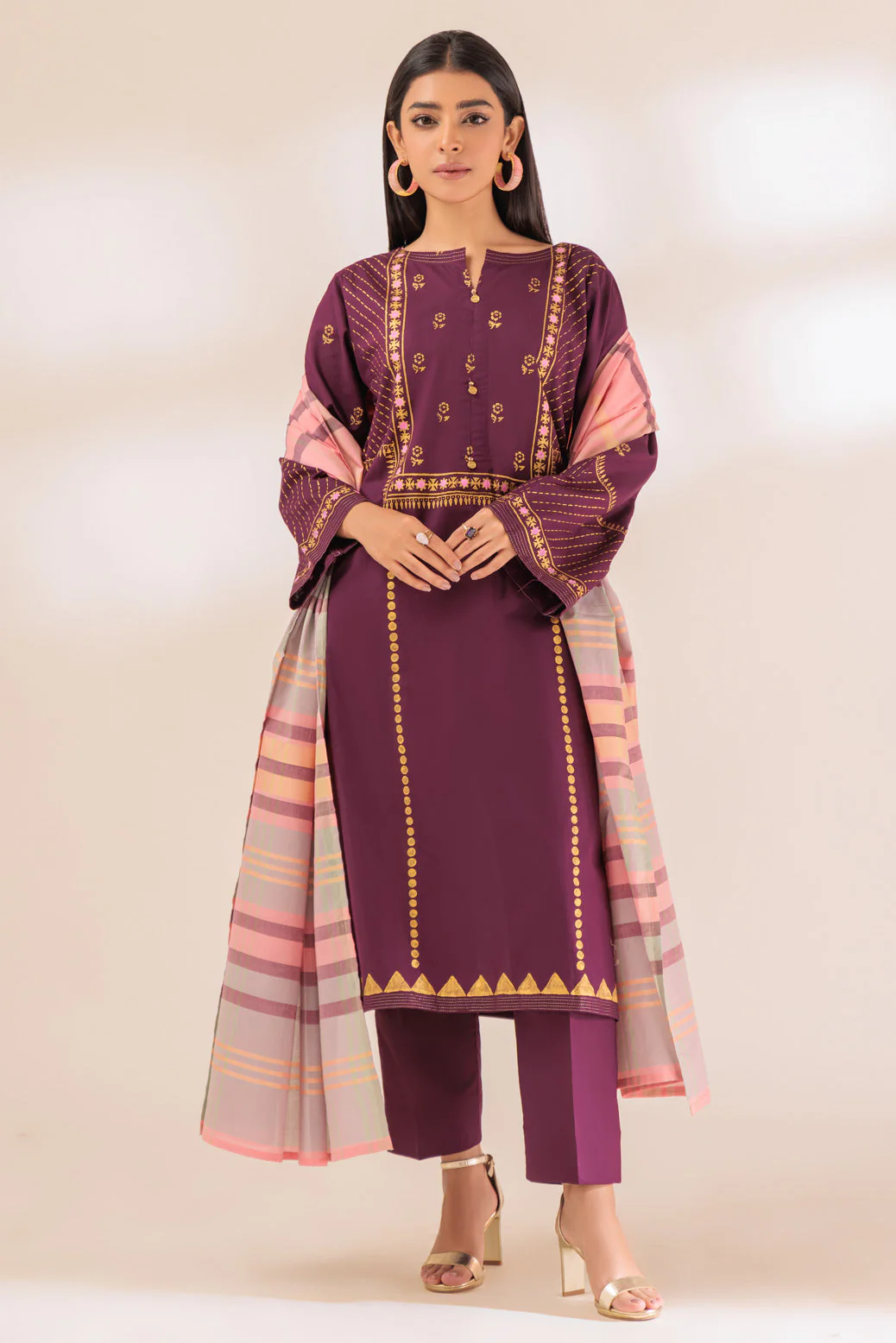 PURPLE-CAMBRIC-3 PIECE (SRLS233P03) - Image 2