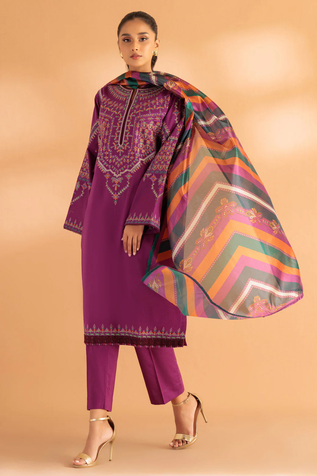 PURPLE-CAMBRIC-3 PIECE (SS5243P17) - Image 2