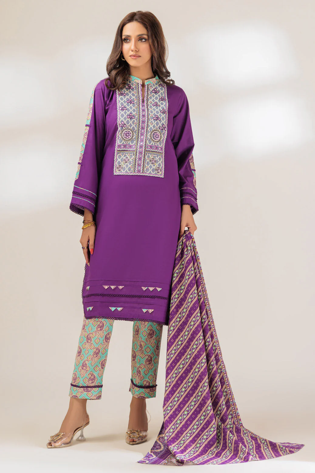 PURPLE-CAMBRIC-3 PIECE (SSS233P92) - Image 2